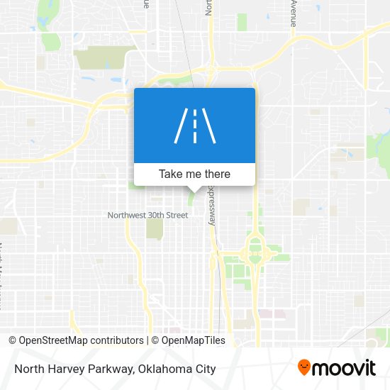 North Harvey Parkway map