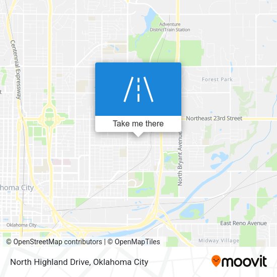 North Highland Drive map