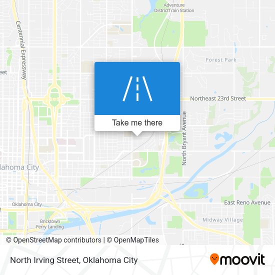 North Irving Street map