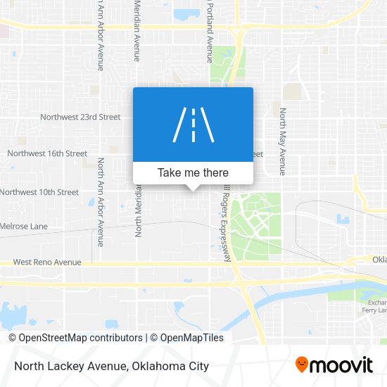 North Lackey Avenue map