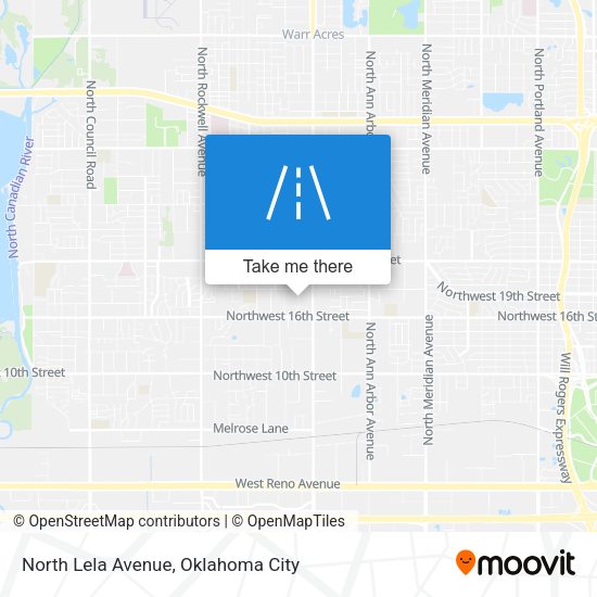 North Lela Avenue map