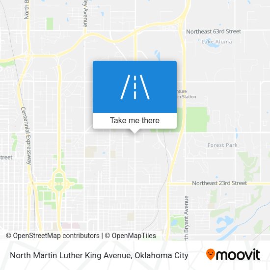 North Martin Luther King Avenue map
