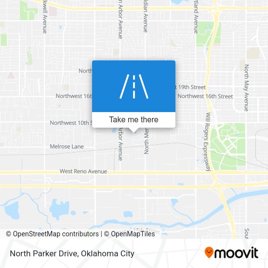 North Parker Drive map