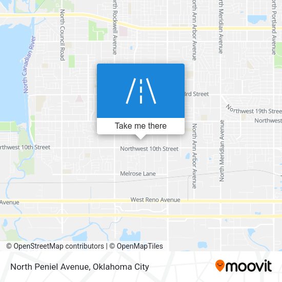 North Peniel Avenue map