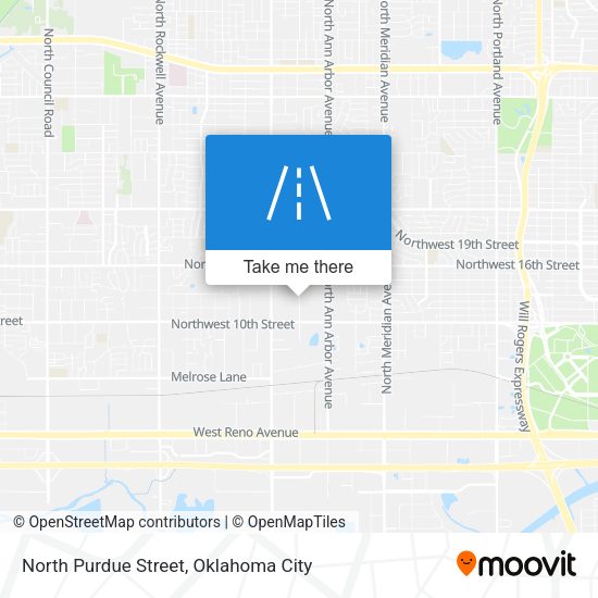 North Purdue Street map
