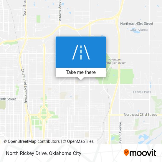 North Rickey Drive map