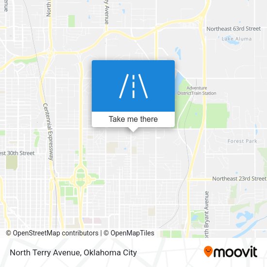 North Terry Avenue map