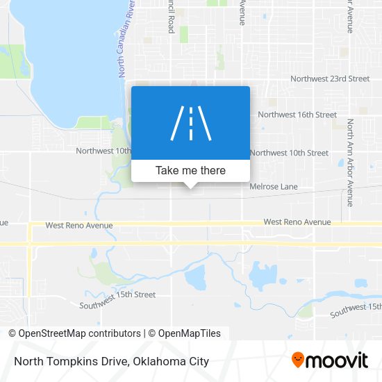 Mapa de North Tompkins Drive