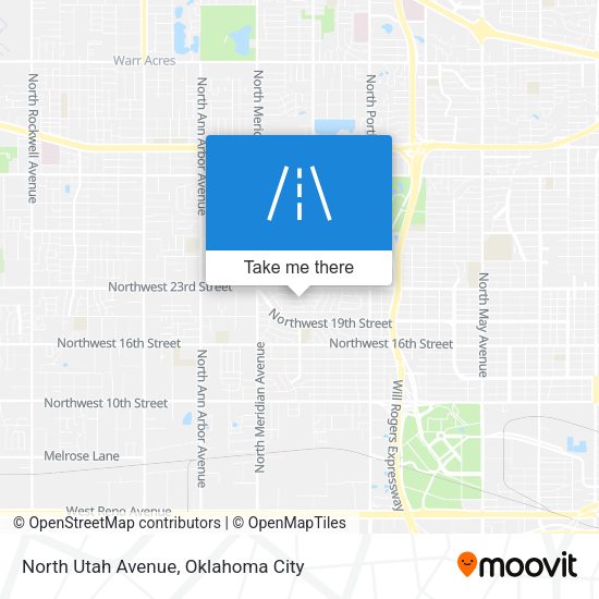 North Utah Avenue map
