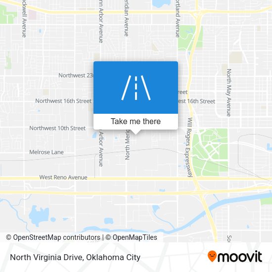 North Virginia Drive map