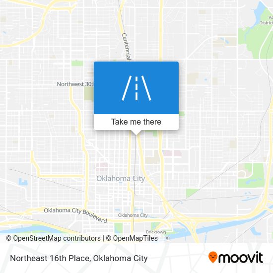 Northeast 16th Place map