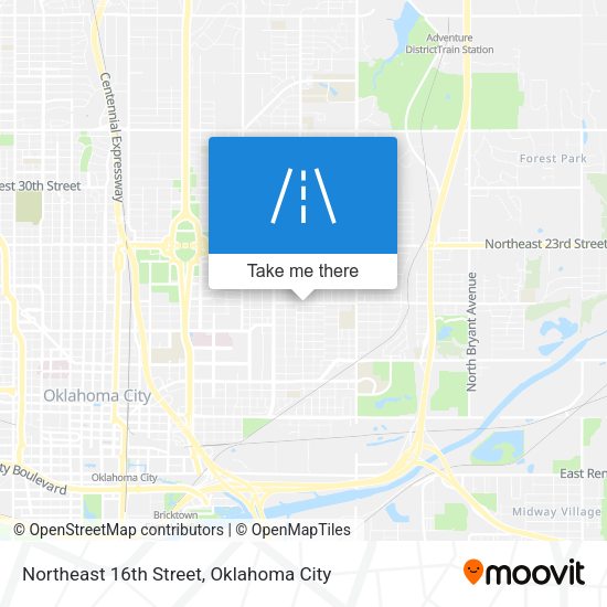 Northeast 16th Street map