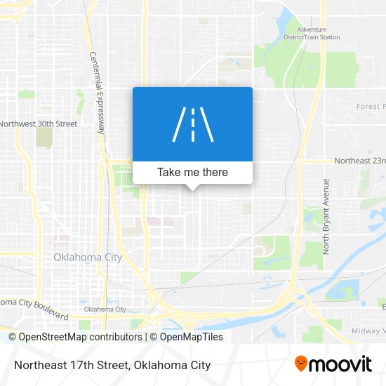 Northeast 17th Street map