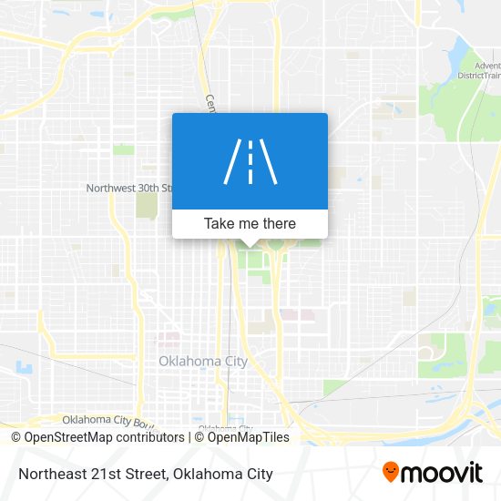 Northeast 21st Street map