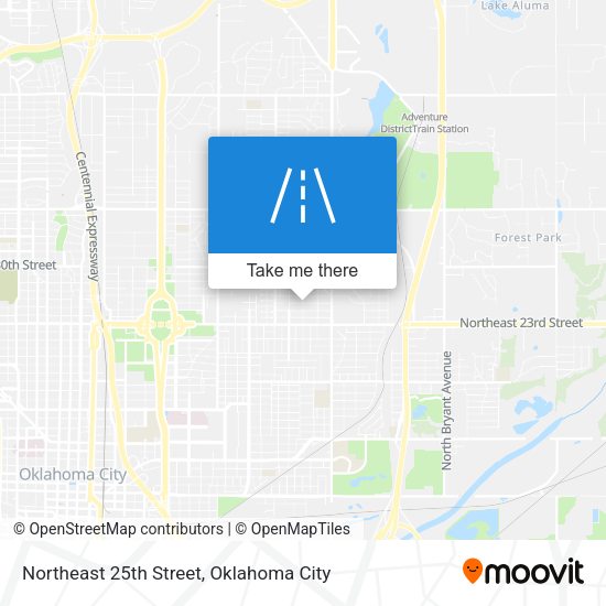 Northeast 25th Street map