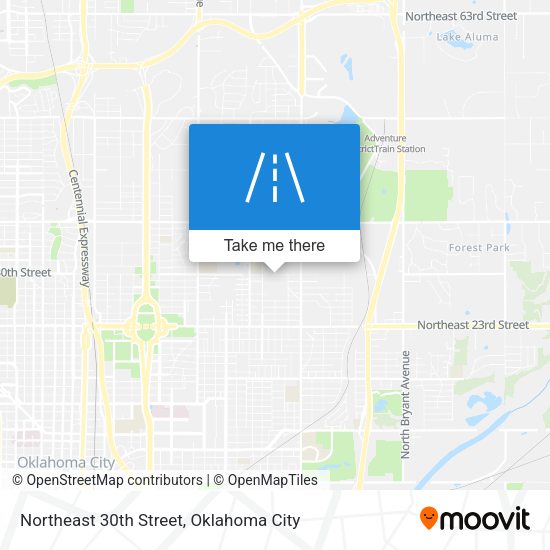 Northeast 30th Street map