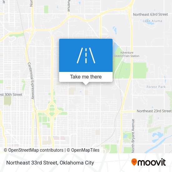 Mapa de Northeast 33rd Street