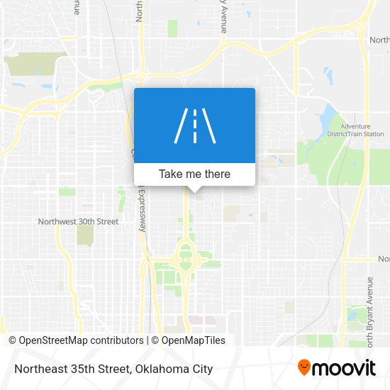 Northeast 35th Street map