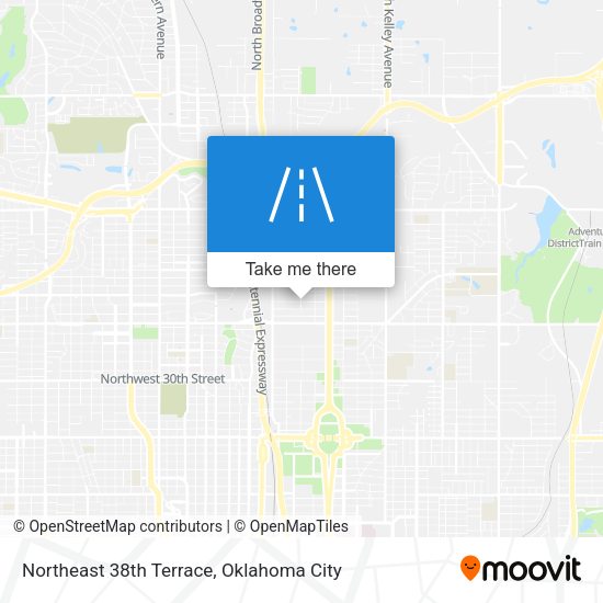 Northeast 38th Terrace map