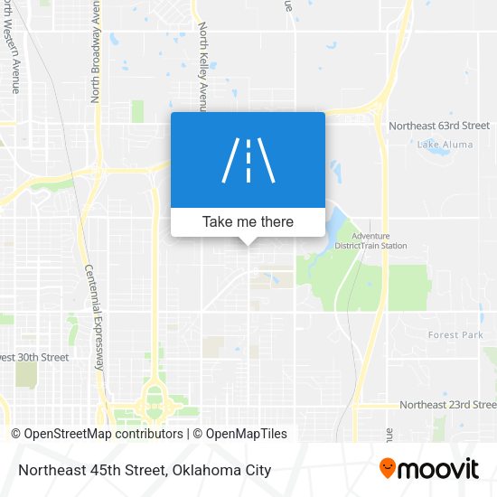 Northeast 45th Street map