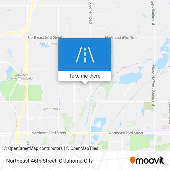 Northeast 46th Street map