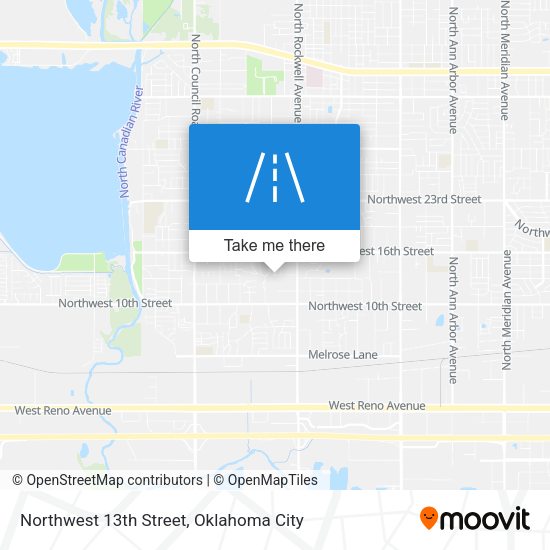 Mapa de Northwest 13th Street
