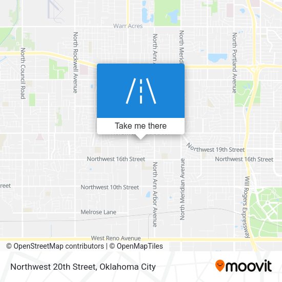 Northwest 20th Street map