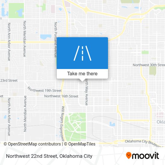 Northwest 22nd Street map