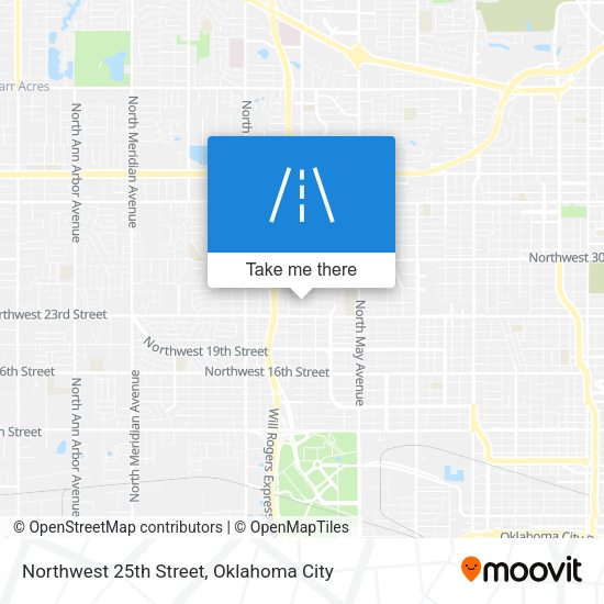 Northwest 25th Street map