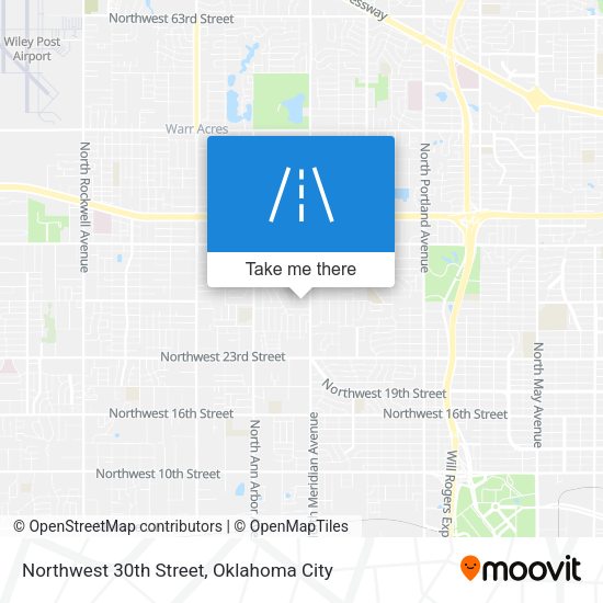 Northwest 30th Street map