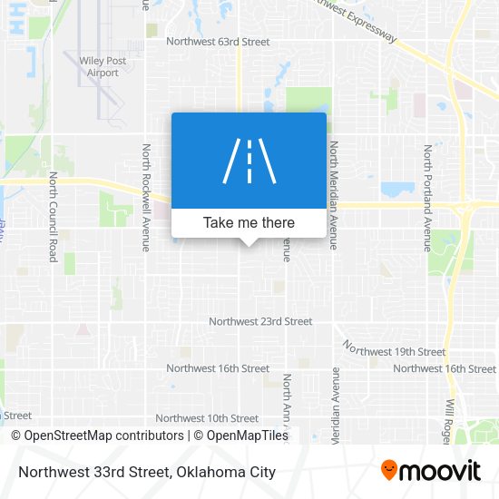 Northwest 33rd Street map