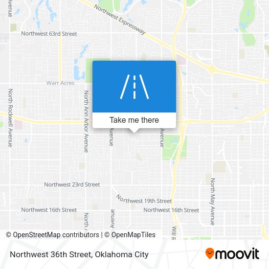 Northwest 36th Street map