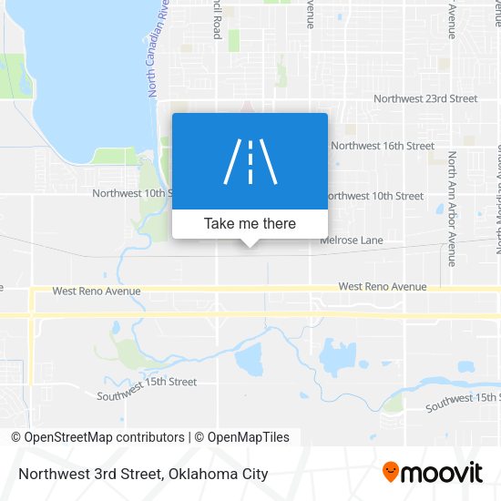 Northwest 3rd Street map