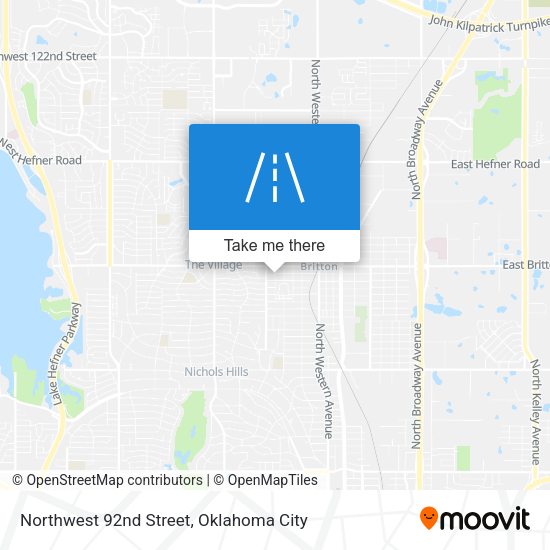 Northwest 92nd Street map