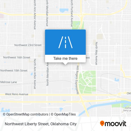 Northwest Liberty Street map