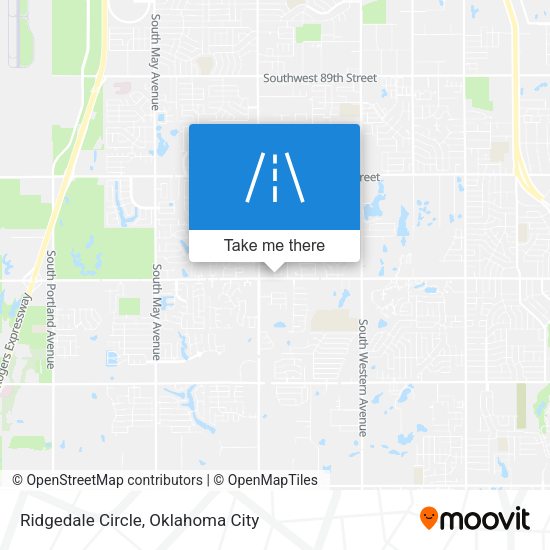 Ridgedale Circle map