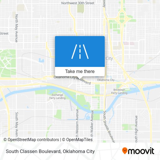 South Classen Boulevard map