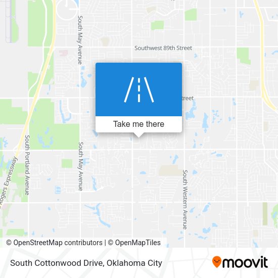 Mapa de South Cottonwood Drive