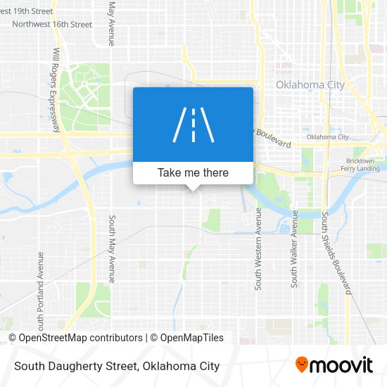 South Daugherty Street map