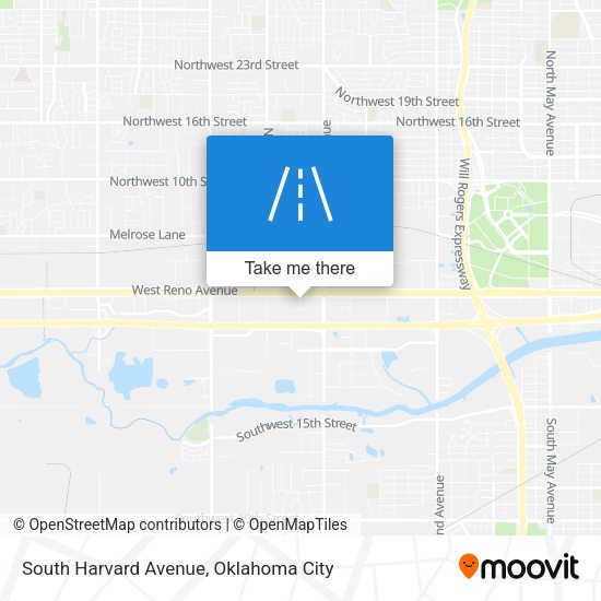 Mapa de South Harvard Avenue