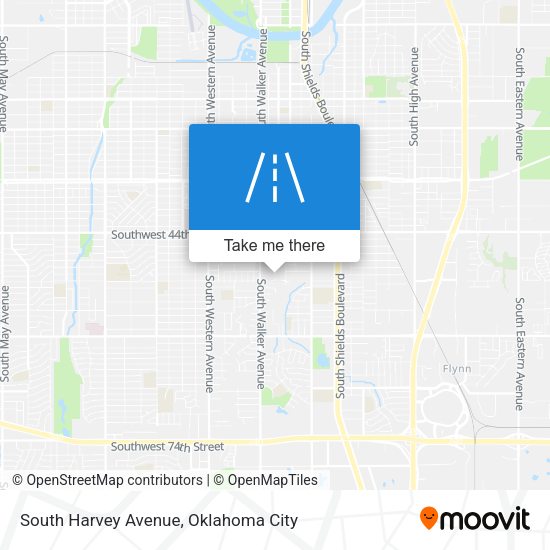 South Harvey Avenue map