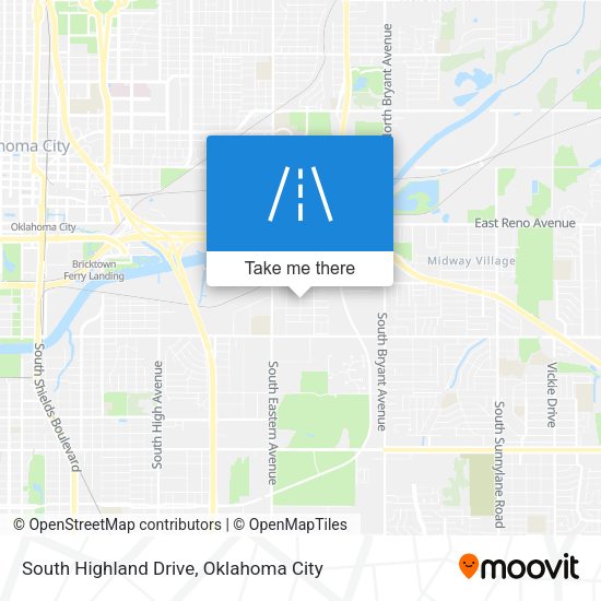 South Highland Drive map