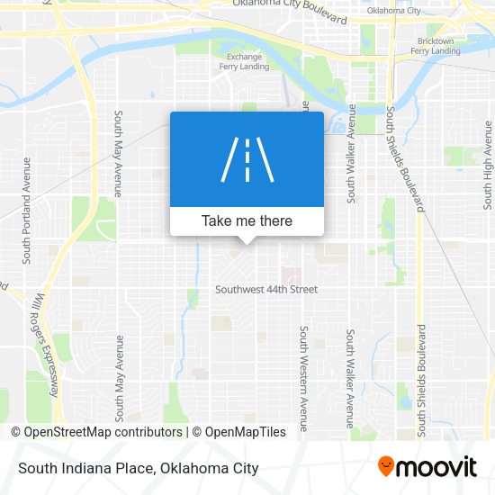 South Indiana Place map