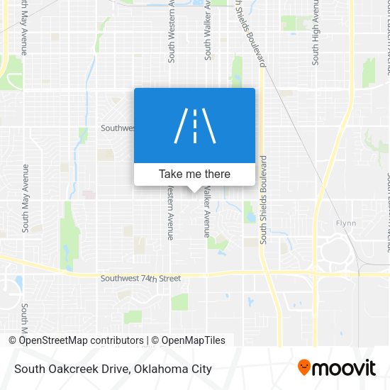 South Oakcreek Drive map