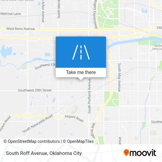 South Roff Avenue map