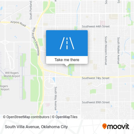 South Villa Avenue map