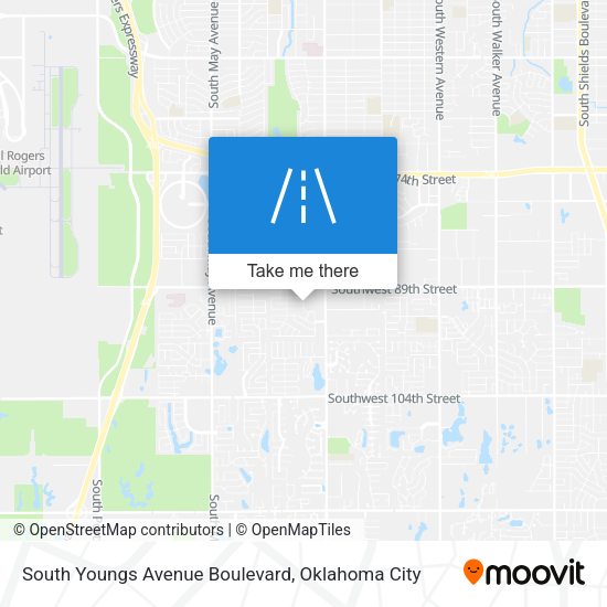 South Youngs Avenue Boulevard map
