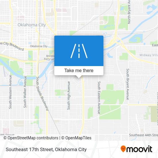 Southeast 17th Street map