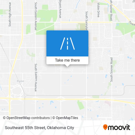 Southeast 55th Street map