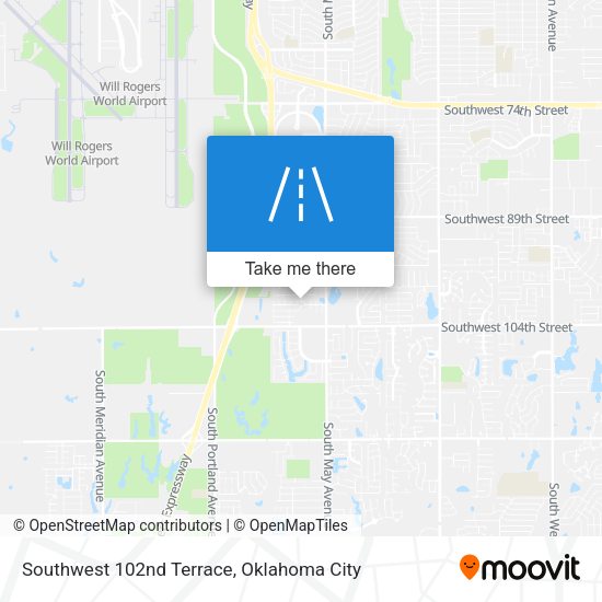 Southwest 102nd Terrace map